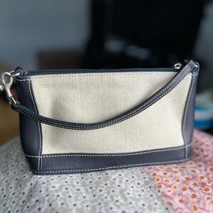 Canvas and leather vintage coach bag